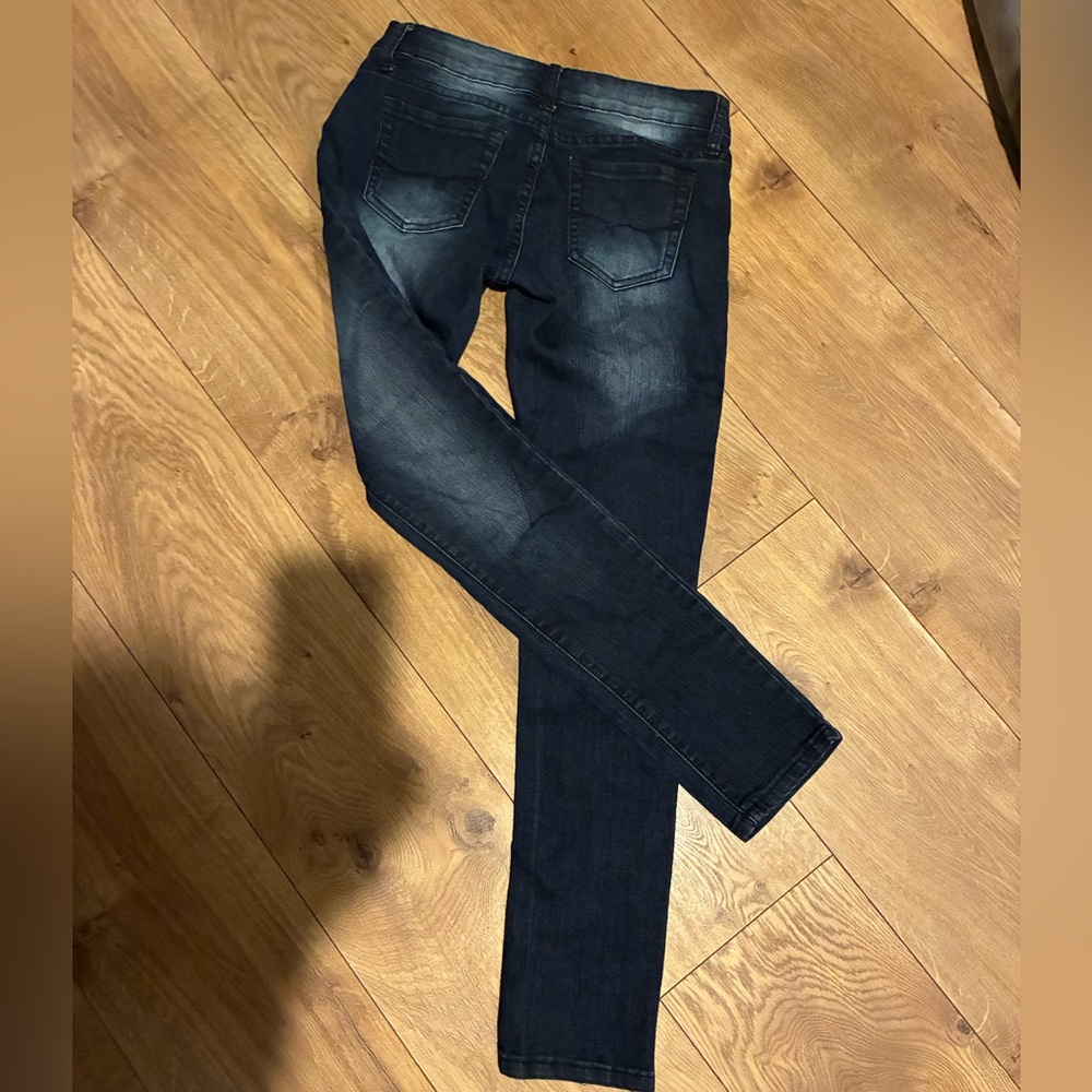 Junior Girls Rue 21 Dark wash Blue Skinny Jeans size 1/2 pre owned